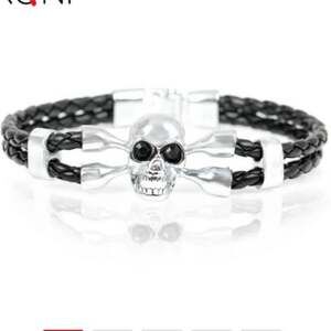 Skeleton PU Leather Bracelet Cuff